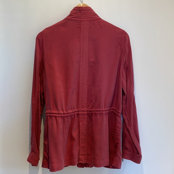 Max Jeans Tencel Jacket- Colour Cranberry Rouge - Picture 4 of 5